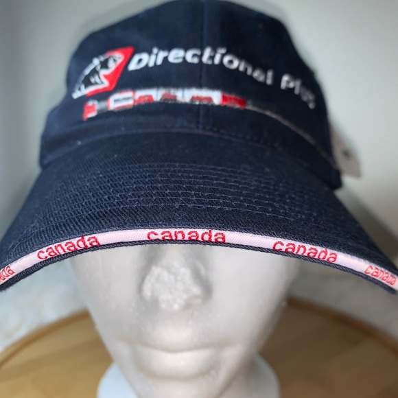 Directional Plus Baseball Cap Navy Embroidered Company Hat - Picture 3 of 6